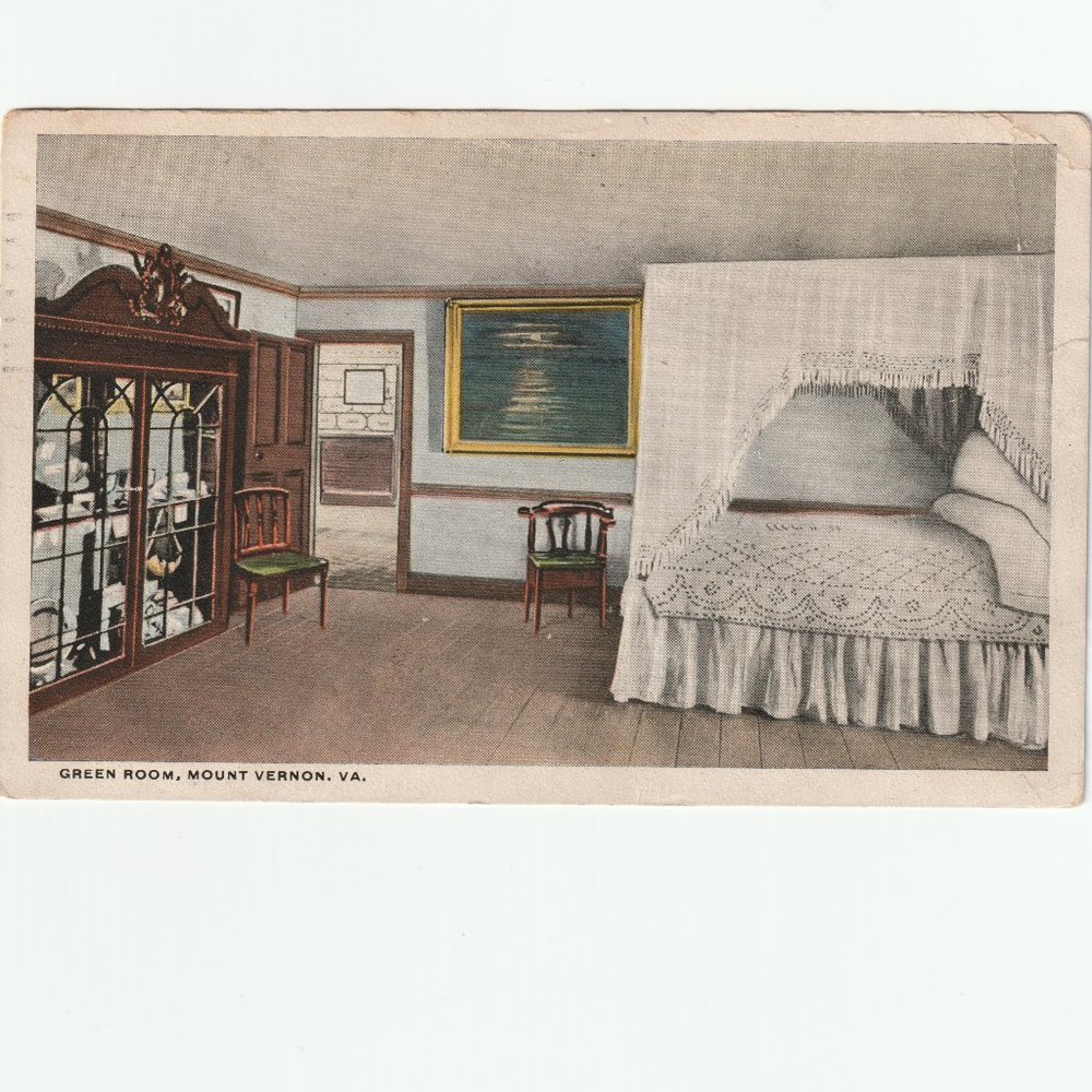 1922 Antique/Vintage White Border Post Card Mt. Vernon Va.